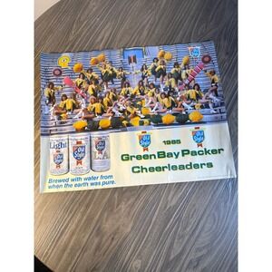 Vintage Green Bay Packer Old Style 1985 Cheerleaders Poster 23x17 NFL Green Gold